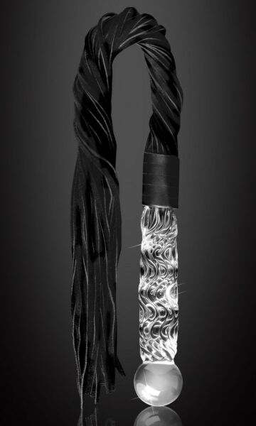 Plug anale in vetro soffiato Pipedream Icicles N. 38 con coda