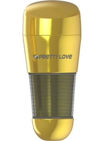 Masturbatore Pretty Love BM-00900T49NNJ a forma di vagina con guscio dorato