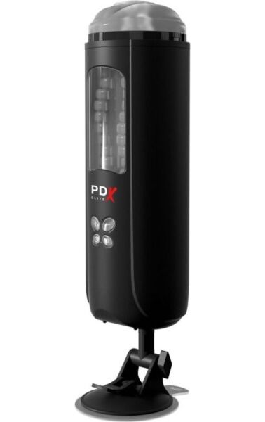 Masturbatore PDX Elite Ultimate Milker di Pipedream, con il suo guscio e la finestra trasparente