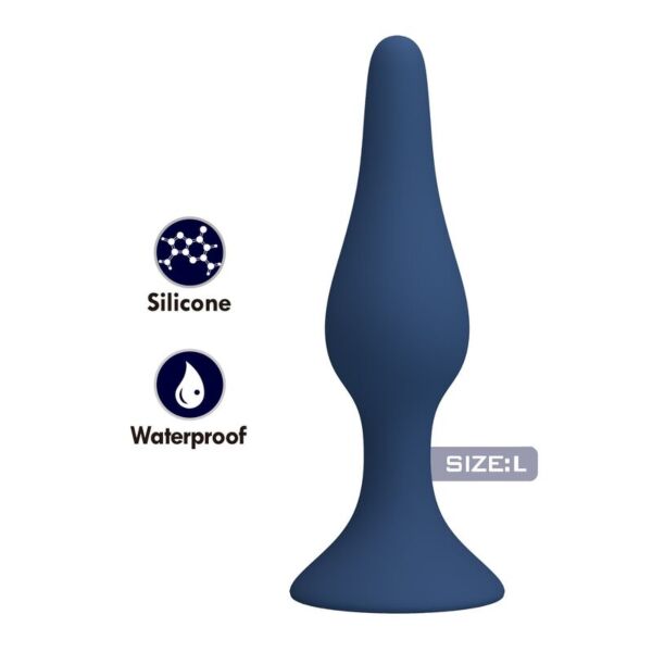 Plug anale MR PLAY Slim in silicone blu
