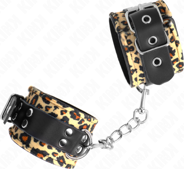 Polsiere in pelle Kink leopardate per BDSM