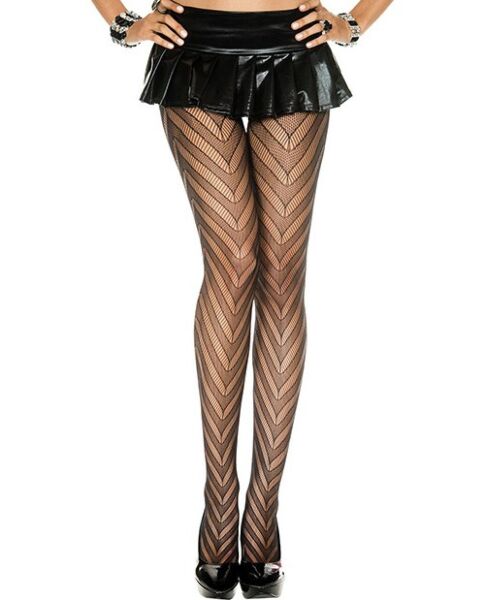 Collant neri Music Legs Disegno a punte