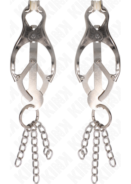 Pinze per capezzoli Kink in stile giapponese con catena