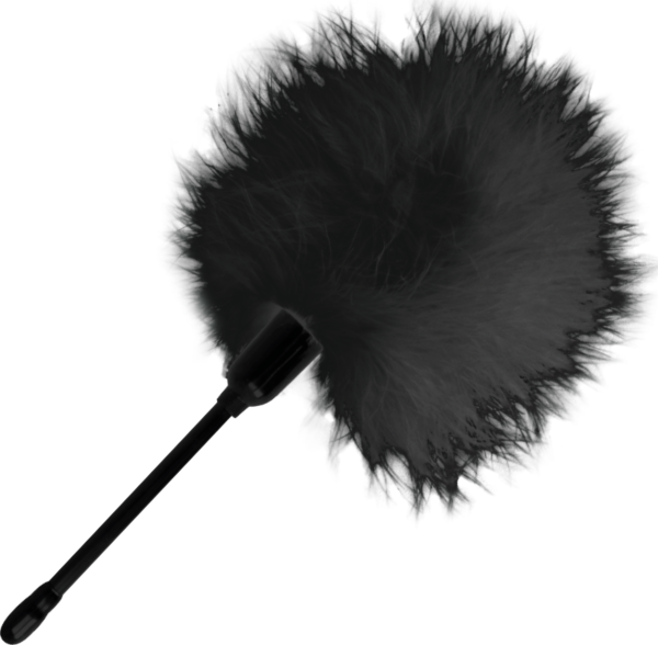 Piuma per solletico Darkness da 20 cm, di colore nero, con il suo manico