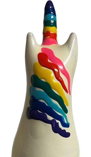 Preservativo novelty Condomerie Unicorn Rainbow, dipinto a mano