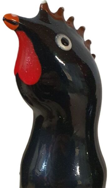 Preservativo decorativo Condomerie Gallo Nero dipinto a mano