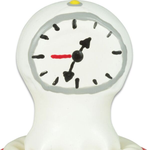 Preservativo scherzoso Condomerie Clock dipinto a mano con un orologio disegnato