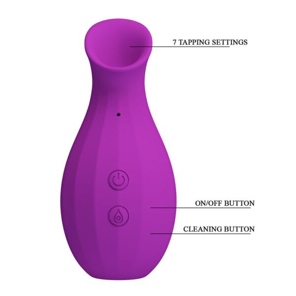 Succhiaclitoride Pretty Love Magic Bottle, viola e a forma di bottiglia