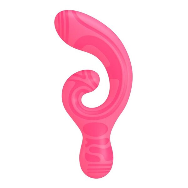 Massaggiatore wand a doppia estremità Pretty Love Verity, rosa e di forma curva