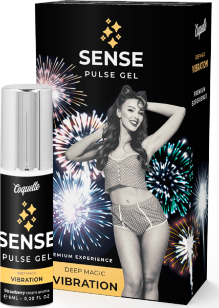 Vibratore liquido Coquette Chic Desire Sense Pulse Gel nel suo flacone con erogatore a spruzzo