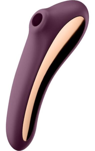 Succhiaclitoride Satisfyer Dual Kiss con la sua impugnatura vibrante curva