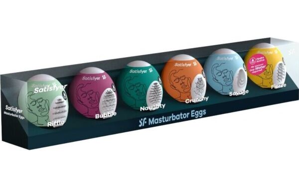 Le sei uova masturbatore del Satisfyer Masturbator Egg Set 6 pezzi, ognuna di un colore