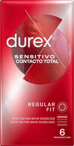 Confezione di preservativi Durex Sensitivo Contacto Total da 6 pezzi