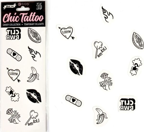 Set di tatuaggi temporanei Secret Play Candy Collection