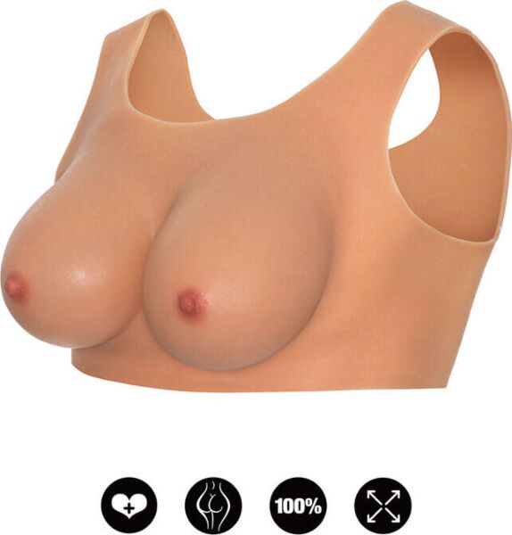 Top con seno in silicone Wearable Breasts Top D Cup di Hidden Desire, in tonalità carnagione chiara