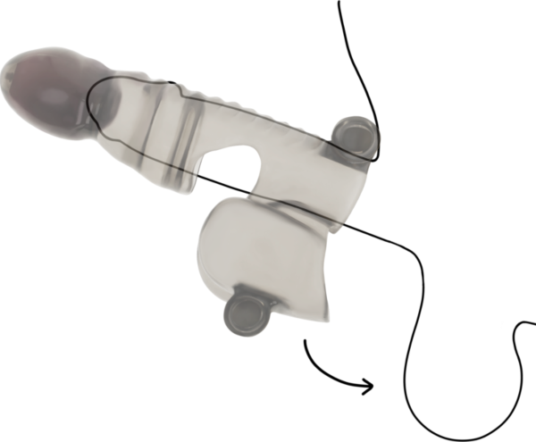 Guaina vibrante per pene e testicoli Ohmama con 3 bullet vibranti