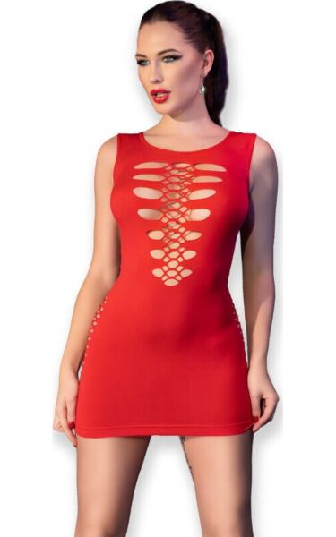Minivestito rosso Chilirose CR 4622 S/M con aperture