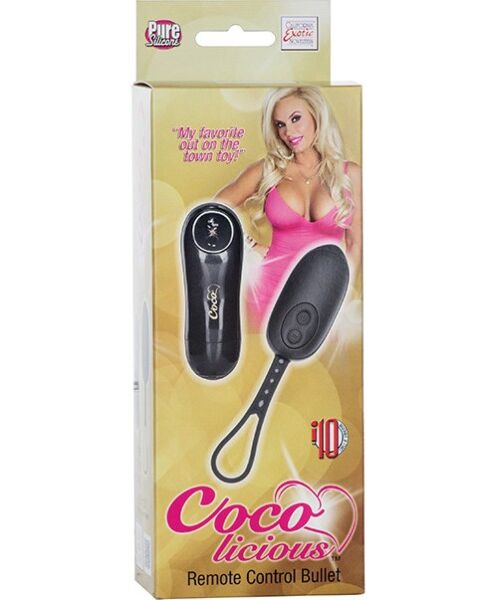 Bullet vibrante Calexotics Coco Licious Remote Control nero, con telecomando