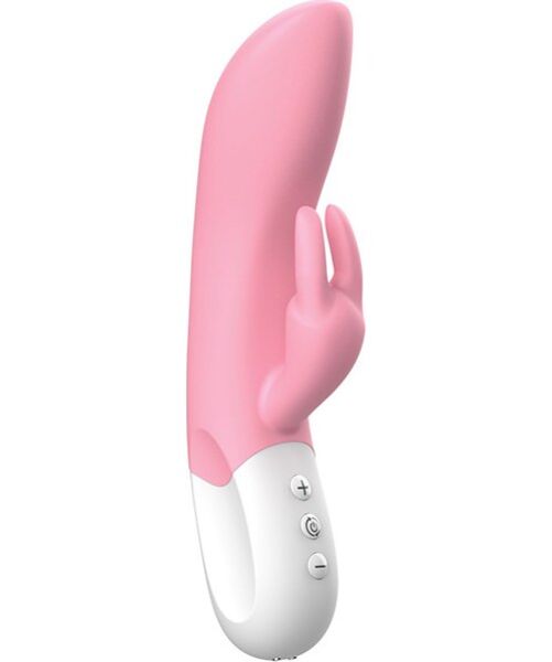 Vibratore rabbit Liebe Mighty Rabbit, con asta curva e stimolatore a forma di coniglietto