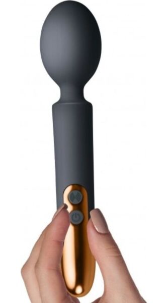 Vibratore per coppie Rocks-Off Oriel con testina ovale e flessibile