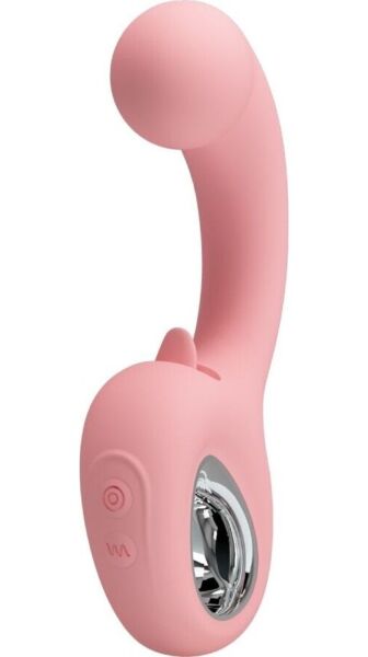 Vibratore doppio Pretty Love Erynnyes BI-300104, con la sua asta e la sua piccola lingua per il clitoride