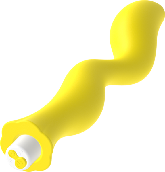 Vibratore punto G G-SPOT Gavyn giallo con punta curva