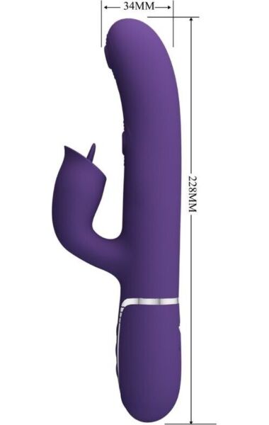 Vibratore rabbit Pretty Love Rabbit Licking di colore viola
