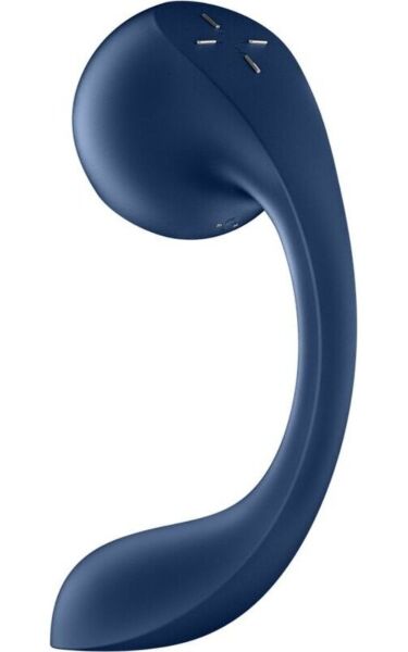 Satisfyer Pro+ Wave 4 Connect App blu scuro, con la testina a onde di pressione e la parte per il punto G