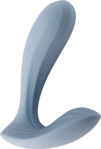 Vibratore SVAKOM Erica color Dusty Blue, a forma di L