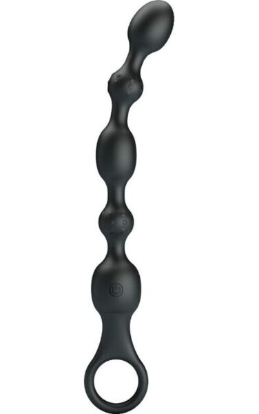 Palline anali vibranti Pretty Love BI-040142, nere, con la sua impugnatura