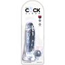 King cock - dildo realista, trasparente -15,2 cm