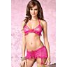 Set di Lingerie Leg Avenue 3PC con Reggiseno e Reggicalze