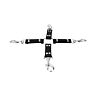 Restri zioni Bound Leather 4 Way Hog Tie con ganci sicuri