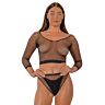 Set di Lingerie Lace by LJ Crop Top e Bottoms