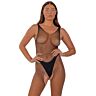 Bodystocking Lace Crotchless con apertura seducente