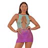 Vestito Lace Ombre Camicia da Notte con Dettagli Pizzo Finto