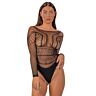 Body Lace con maniche lunghe e trasparente