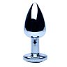 Butt Plug Precious Metals Silver Piccolo con base gioiello