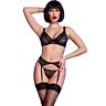 Set Liguero Chilirose CR 4692 Nero XL - Sensualità