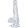 King cock - dildo realista, trasparente -13,5 cm
