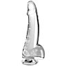 Dildo King Cock 15.2 cm Trasparente con Testicoli