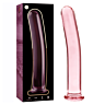 Dildo in vetro rosa nebuloso 18.5x3 cm