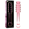 Dildo in vetro rosa nebuloso 20