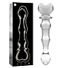 Dildo in vetro borosilicato nebuloso - Trasparente