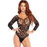 Body Leg Avenue con ventre aperto a maniche lunghe