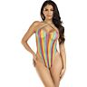 Body Leg Avenue Multicolor con design halter incrociato