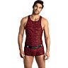 Camiseta ANAIS MEN TRIBAL TOP XL in microfibra rossa