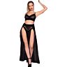 Completo lingerie CHILIROSE SETS CR 4672 nero con catene dorate S