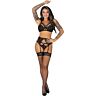 Set lingerie Livco Corsetti Pojzon con reggiseno e calze