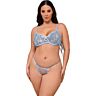Conjunto lingerie SUBBLIME Blue Sexy Floral Mesh L/XL